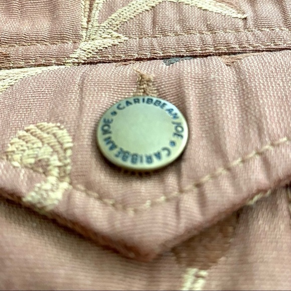 Jean-style Brown Jacket Petite Large Floral Western Button-down Front - Picture 6 of 13